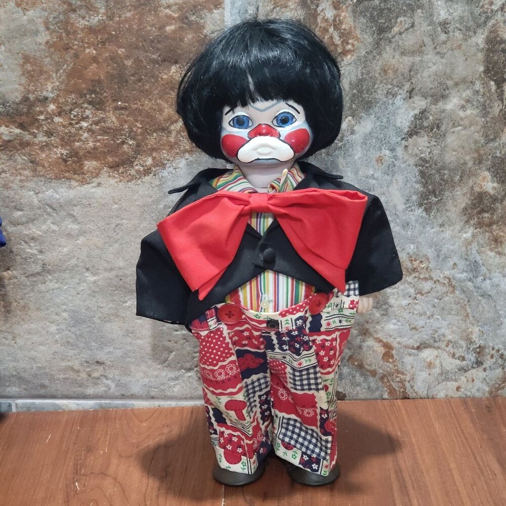 Vintage Porcelain Clown Sad Frowning